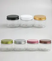 20 x 120g Empty Clear Pet cream jar 4oz Transparent Plastic Cream bottle with aluminum cap cosmetic container packaging8148093