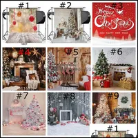 Wallpapers Christmas Gifts Vinyl Pography Backdrop Customized Po Background Studio Prop Home Decor For Xmas Day Drop Delivery Garden Otzwj