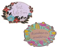 Citas cl￡sicas Men Women039s Broches Lapel Pins para mochila Pins de esmalte Decorativo Insignias Accesorios de joyer￭a2589346