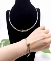 Kajia Just Nails Series Armband Collar Classic Diamond Inlaid Lovers 18K Gold Plated Necklace9148063