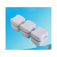 Opbergdozen bakken 6 kleuren kunstgebit doos houder inlign bad met basket valse tanden reiniging tanden case container zc541 drop del dhfq7