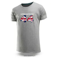 22 New Man's T-shirts F1 Driver Lewis Hamilton Digital 44 T-shirt Imprime Summer Male Breathable Streetwear Classic Short à manches courtes