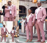 ピンクユニセックスの男性女性タキシードビジネスワークスーツメン039結婚式のイベントのためのフォーマル服