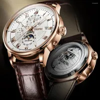 Wristwatches JSDUN RELOGIO MASCULINO AUTOMATION MECHANICAL MENT WATCH HANDPROOP MONEDAR MONE PREST
