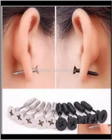 Jewelry Drop Delivery 2021 5 Color 30PcsLot Single Fashion Unisex Fine Ear Cuff Stainless Steel Whole Screw Stud Earrings Body Pi1316723