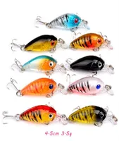 9 Color Mixed 4 5cm 3 5g Crank Hard Baits Lures Fishing Hooks 10 Treble Hook Fishhooks Pesca Tackle B8 204285h4437918
