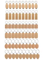 60 Blank Wooden Keychain Diy Wooden Keychain Key Tag AntiLost Wood Accessories Gift1647829