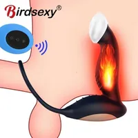 Adult Massager Male Prostate Massage Vibrator Anal Plug Silicone Stimulator Butt Delay Ejaculation Ring Toy for Men Sex