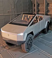 Diecast Model 1 24 Tesla Cybertruck Pick -up Alloy Truck Diecasts Metal speelgoed off -road voertuigen geluid en lichte kindercadeau 2210261799602