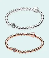 Neues 925 Sterling Silber Perlen -Armband f￼r Frauen Strands Joyeria Fina Para Mujer Bangle Fit Original Pandora Diy Charms Bransolet4508598
