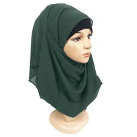 여자 여자를위한 볼 캡 스카프 모자 세트 여자 캐주얼 한 견고한 터번 헤드웨어 무슬림 이슬람