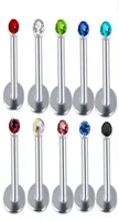 التيتانيوم أنود غير القابل للصدأ 16G Labret Monroe Lip Rings Body Jewelry Tragus Helix Piercing arring Studs Barbell2081751