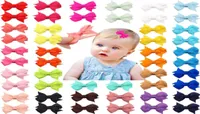 50 Pcslot 25 Colors In Pairs Baby Girls Fully Lined Hair Pins Tiny 2quot Hair Bows Alligator Clips For Little Girls Infants Tod8365366