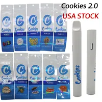 USA One Day Deliver Cookies 2.0ml Disposable Vape Pen E Cigarette Big Puffs 350mAh Rechargeable Battery 10 Flavors Packaging Bag