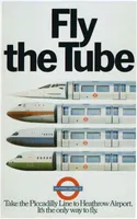 Vintage Fly the Tube London Underground 1979 Paintings Art Film Print Silk Poster Home Wall Decor 60x90cm