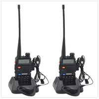 Walkie Talkie 2PCSLot baofeng dualband UV5R walkie talkie radio dual display 136174400520mHZ two way with free earpiece BFUV5R 230109