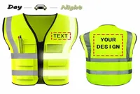 Custom Your Logo Protective Workwear 5 Pocket High visibility Safety Vest With Reflective Strips Outdoor Work T191224125310