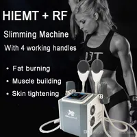 4 manejas eliminación de grasas Hiemt Slimmming Machine Emslim Muscle Building Body Contoring RF Levantamiento de la piel Equipo de belleza
