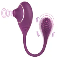 Beauty Items 2In1 Vibrating Love Egg 7*7 Sucking Mode Clit Sucker G Point Vibrator Female Stimulator Powerful Vibration