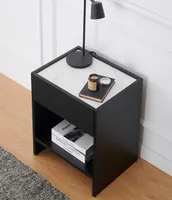 Meubels nachtkastje sense Noordse creatieve moderne minimalistische zwart -wit kastlicht luxe slaapkamer opberg bed klein 7417248