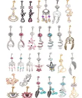 wholes 20pcs mix style belly button ring body piercing dangle navel ring Beach jewelry3557196