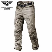 Pantalones para hombres pavehawk hombres de carga de verano khaki camuflaje del ejército táctico trabajo militar pantalones casuales joggadores