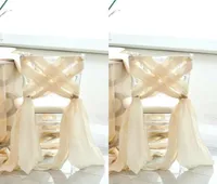 Simple Beach Wedding 2016 New Chiffon Chair Sash Elegant Custom Made Factory Chair Covers For Romantic Wedding Cheap Criss Cr8325350