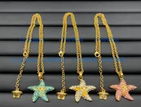 New designed Medusa head colored diamonds starfish necklace bracelet sea travel holiday style ladies baroque Designer Jewelry4458382