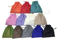 15 20cm 50pcs 12 Color Handmade Jute Drawstring Bags Pouch Burlap Wedding Party Christmas Gift Bags Jewelry Pouches Packaging Bag5527426