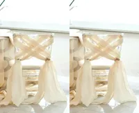 Simple Beach Wedding 2016 New Chiffon Chair Sash Elegant Custom Made Factory Chair Covers For Romantic Wedding Cheap Criss Cr9279159