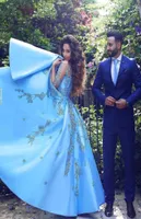 Elegant Arabic Formal Evening Dresses With Illusion Long Sleeves Appliqued Floor Length Overskirt Floor Length Specifal Prom Dress3841599