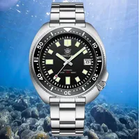 WRISTWATCHES SD1970 Steeldive Brand 44 mm Men NH35 200m Waterproof Diver Watch z ceramiczną ramką