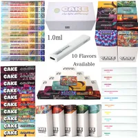 1.0ML CAKE Sauce Bar Rechargeable E Cigarette Disposable Vape Pen Empty Device Pods Dab Wax Vaporizers Carts Kits With Box Packaging