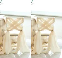 Simple Beach Wedding 2016 New Chiffon Chair Sash Elegant Custom Made Factory Chair Covers For Romantic Wedding Cheap Criss Cr9771738