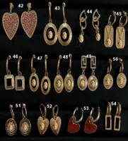 Fashion Designed Enamel Earrings Hoop Resin Ear Stud Heart Banshee Medusa Head Portrait 18K Gold Plated Starfish Ladies Earrings D7556136