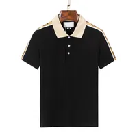 Erkek Stilist Polo Gömlek Lüks İtalyan Erkek Polos Tasarımcı Giyim Kısa Kollu Moda Yaz Tişörtleri Asya Boyut M-3XL #88888