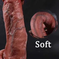 Взрослый массажер сексуальный мягкий силиконовый пенис реалистичный дилдо для женщин Большие поддельные женщины Мастурбация Инструменты эротические секс -игрушки лесбиянка