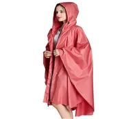 Yuding 1pc sei colori semplici di buona qualità da uomo impermeabile per adulti con cappuccio cappotto da pioggia Cape donne trench poncho da pioggia con borsetta 20115758211