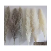 Decorative Flowers Wreaths 140Cm Natural Artificial Ctivation Pampas Grass Large Real Dried Reed Bouquet Decor For Home Wedding Dr Dhgbd