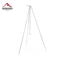 Camp Kitchen Widesea Camping Tripod for Fire Hanging Pot Outdoor Campfire Cookware Picnic Cooking Grill 230110