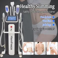 Cryolipolysis Fat Freeze Machine with Slimming HIEMT EMSlim Body Shape Muscle Stimulator Weight Loss Cellulite Removal Improving Separation of Rectus Abdominis