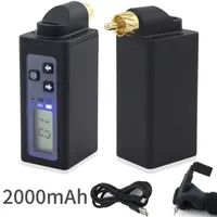Permanent Makeup Power Wireless Tattoo machine power suppply digital display mini tattoo RCA DC Connector 2000mah Capacity Rechargeable battery 230111