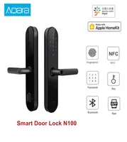 New Aqara N100 Smart Door Lock Fingerprint Bluetooth Password NFC Unlock Works with Mijia HomeKit Smart Linkage with Doorbell240z