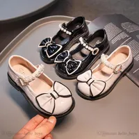 أحذية رياضية أحذية الأطفال أطفال غير رسمية للأطفال فتاة القوس الأميرة الجلود الخريف الناعم أسفل الطالب بيني E4724