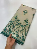 2022 Latest African Tulle Lace Fabric 5 Yards Nigerian Jacquard Brocade Lace comfortable For Party Wedding Cloth Y27215629792