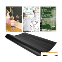 Adesivos de parede giz board quadro -negro remov￭vel decorar decalques murais adesivo de faixa de quadro para crian￧as entrega gota entrega home jardim dhak7