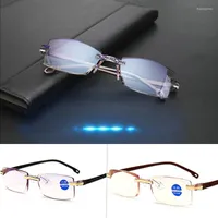 نظارة شمسية الأشعة الزرقاء نظارات القراءة النساء ديموند قطع النظارات بلا جدوى رجال مضاد للشيخوخة القادمة من 100 إلى 400