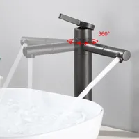 Bathroom Sink Faucets 360° Rotating Faucet Mixer Stainless Steel Basin Water Tap Shower Head Plumbing Tapware For Accessories 230110