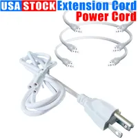T8 Switch Power Tube Cord For LED light s Fluorescent Lamp Extension Cords Power Cable Plug Adapter 1FT 2FT 3.3FT 4FT 5FT 6FT 6.6 FT 100 Pcs Usalight