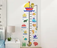 Wall Stickers Cartoon Pattern Acrylic Resin 3D Height Growth Chart Ruler Sticker For Living Room1257401